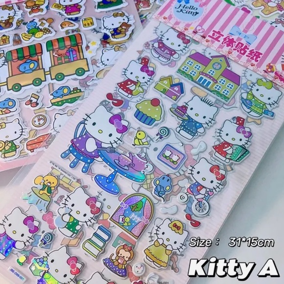 ⭐️ -Stickers my Melody hello kitty puffy Sanrio lot​ - Picture 6 of 7
